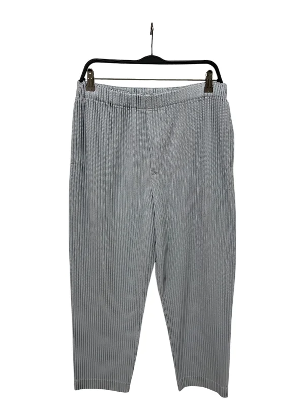 High-Rise Leggings for Modern Fashion-HOMME PLISSE ISSEY MIYAKE/Straight Pants/Polyester/BLU/PLEATED