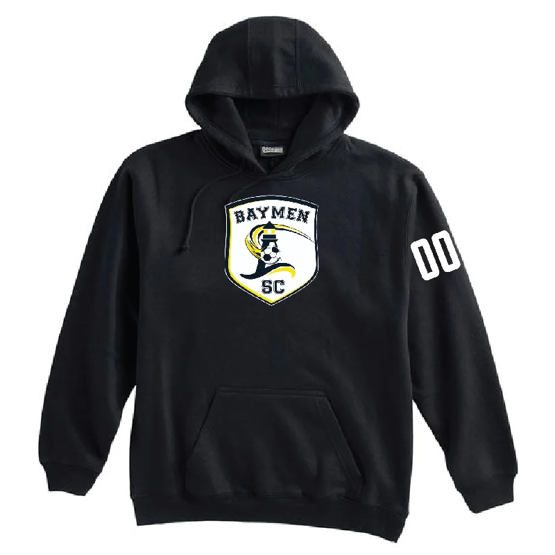 Warm Fleece Lined Hoodie for Winter Protection-Baymen Pennant Super 10 Hoodie Black