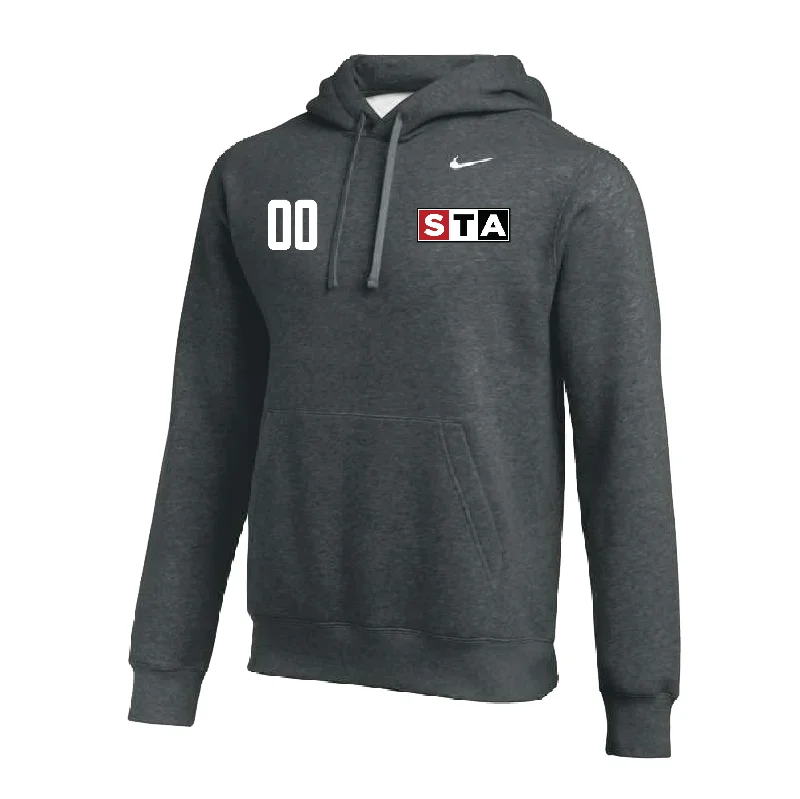 Stylish Hoodie with Logo for Bold Fashion-STA Nike Club Hoodie Anthracite