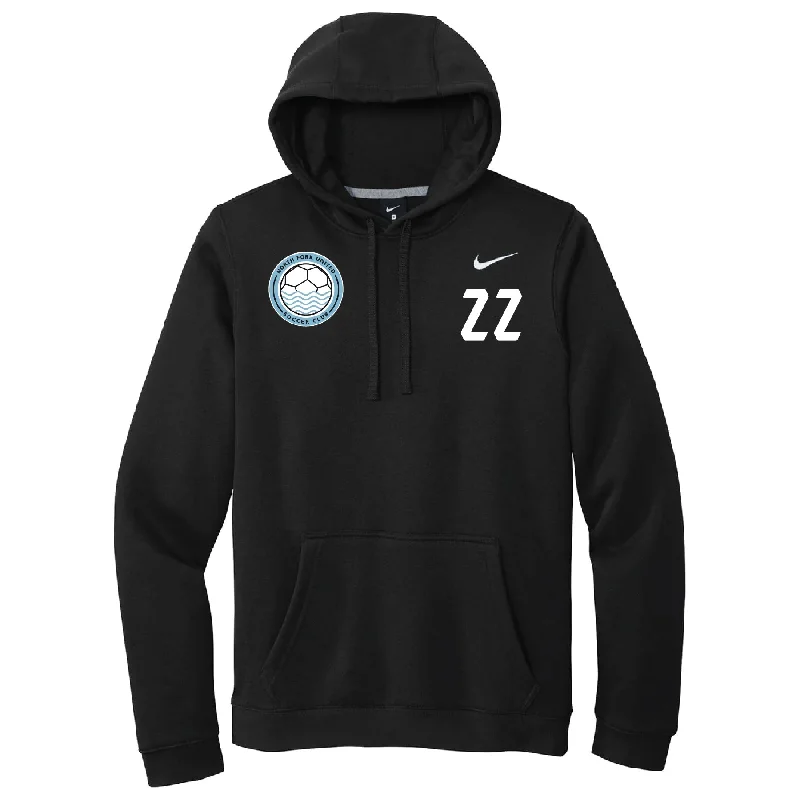 Relaxed Fit Hoodie for Lazy Days-North Fork United Soccer Club Nike Club Hoodie Black