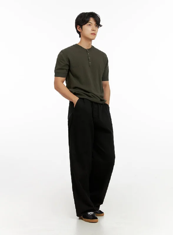 Premium Corduroy Pants for Textured Style-Men's Solid Wide-Fit Pants IG409